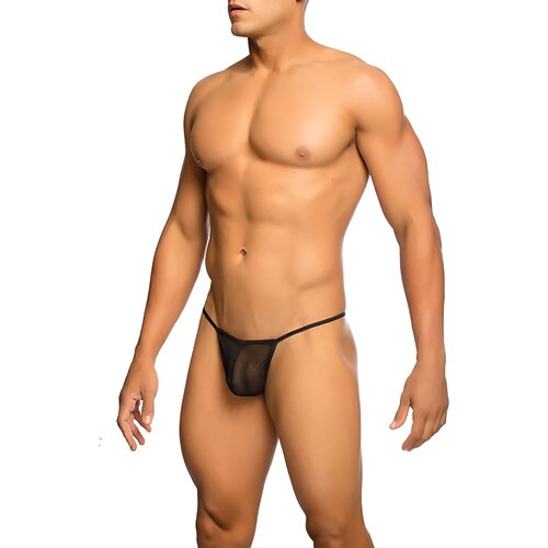 MOB Sheer T-Back Thong Black S/M Cene