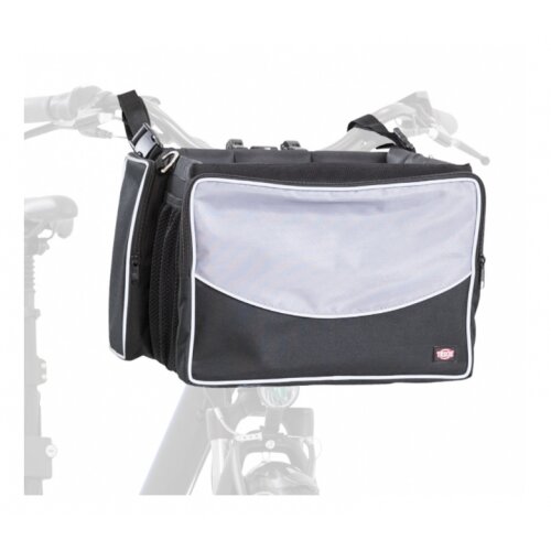 Trixie korpa za bicikl za psa profi 41x26x26 cm crna i siva Slike