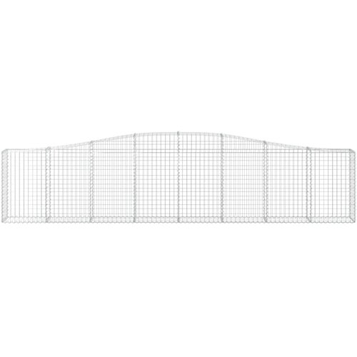  Lučne gabionske ko&amp;scaron;are 25 kom 400x30x80/100cm pocinčano željezo Slike