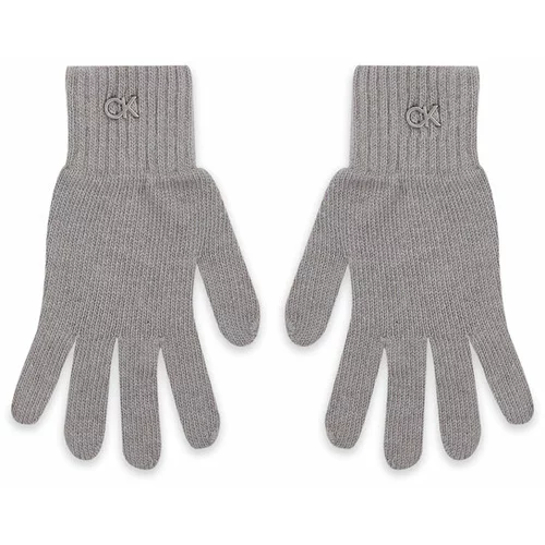 Calvin Klein Ženske rokavice Re-Lock Knit Gloves K60K611164 Siva