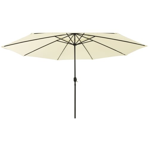  The Living Store Zunanji senčnik z LED lučkami 400 cm peščen - Vrtni Dežnik, (21750709) Cene