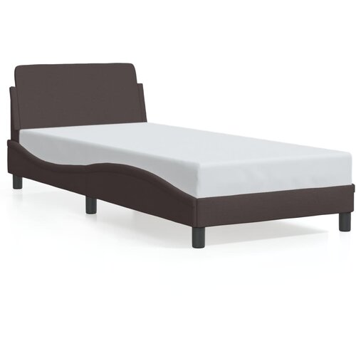 Maison Chic Posteljni okvir - Enojna postelja - Postelja za odrasle brez vzmetnice temno rjav 90x190 cm blago-J7782, (21765768) Cene