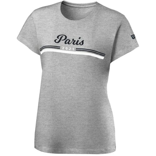 Wilson Dámské tričko Paris Tech Tee 2021 Grey L Slike