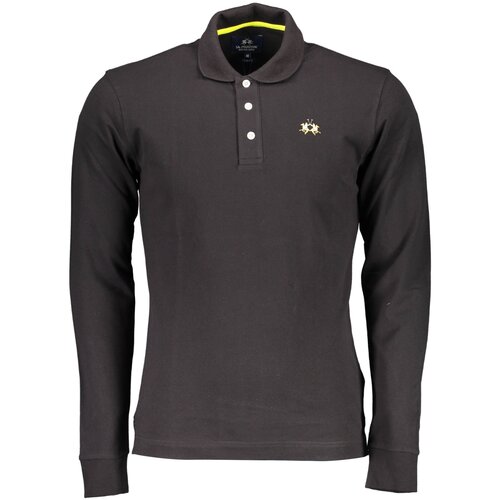 La Martina MEN&amp;amp;#39;S BLACK LONG SLEEVE POLO SHIRT Slike