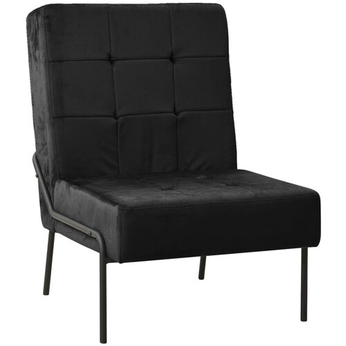 vidaXL Stolica za opuštanje 65 x 79 x 87 cm crna baršunasta Cijene