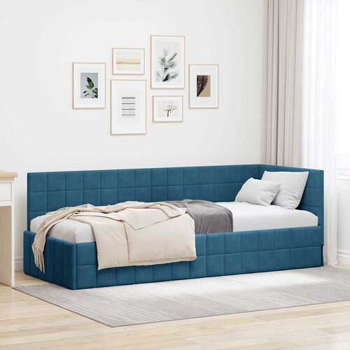  Kutni okvir kreveta s uzglavljem Plava 80 cm x 200 cm Bar&scaron;un Cijene