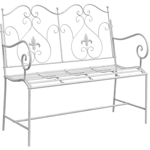  Vrtna klupa Antič White 104 x 54 x 93 cm Čelik Slike