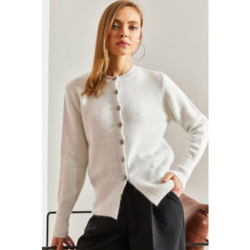 Bianco Lucci Women's Buttoned Knitwear Cardigan Slike