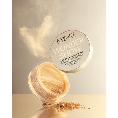 Eveline Cosmetics Wonder Show posvetlitveni puder v prahu za obraz in telo Maxi Glam 6 g Slike