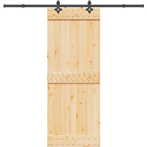 vidaXL Klizna vrata s priborom za montažu 80 x 210 cm masivna borovina Cene