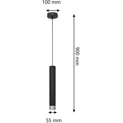  LED luster na sajli TUBA 1xGU10/4,8W/230V Slike