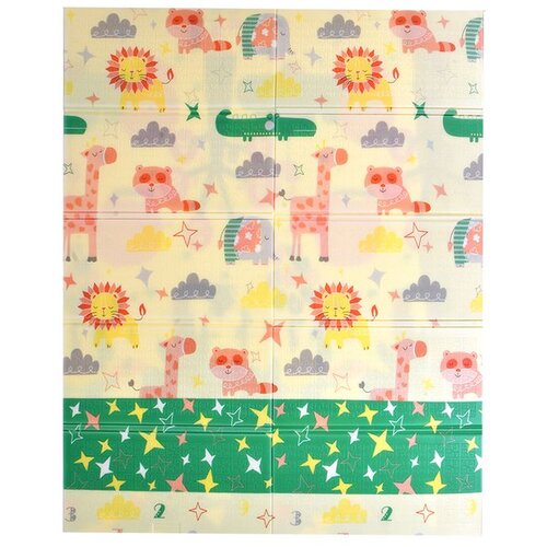 Jungle dvostrani tepih za igru, 150x180x0.8cm Slike