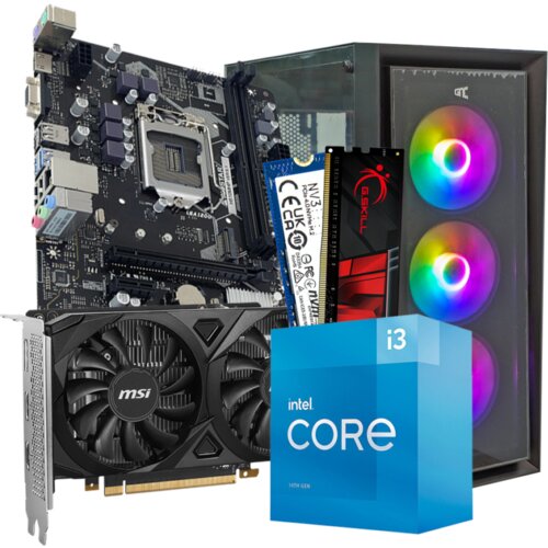 GNC GAMER HYDRA i3-10105 3.70GHz, MB H510, RAM 16GB, 1TB NVMe SSD, RTX 3050 6GB, PSU 500W, GAMING Kući&scaron;te Cijene