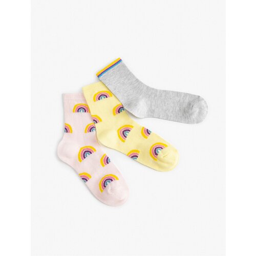 Koton Set of 3 Socks Rainbow Patterned Cotton Slike