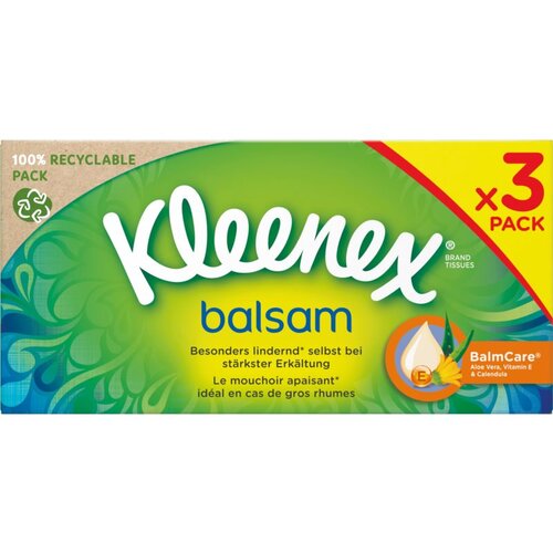 Kleenex Balsam Triple Box papirnati robčki 3x64 kos Cene
