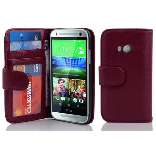 Cadorabo Ohi&scaron;je, združljivo z HTC ONE M8 MINI v bordo vijolična - Za&scaron;čitni ovitek z magnetnim zapiranjem in 3 režami za kartice, (20553063) Cene