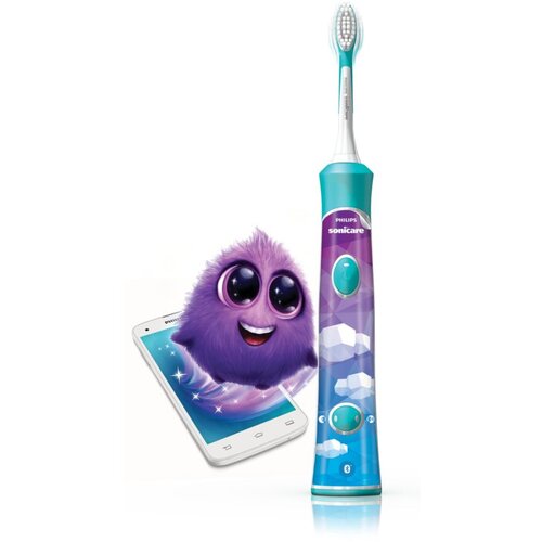 SONICARE For Kids 3+ HX6322/04 sonična električna četkica za zube za djecu s Bluetooth Aqua Slike