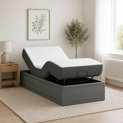  Električni podesivi okvir kreveta Tamnosiva 200 x 80 x 33,5 cm Slike