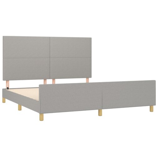  Okvir za krevet bez madraca svjetlosivi 160 x 200 cm od tkanine Slike