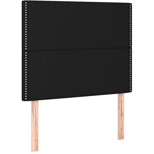  Krevet s oprugama i madracem crni 90x200 cm od tkanine Slike