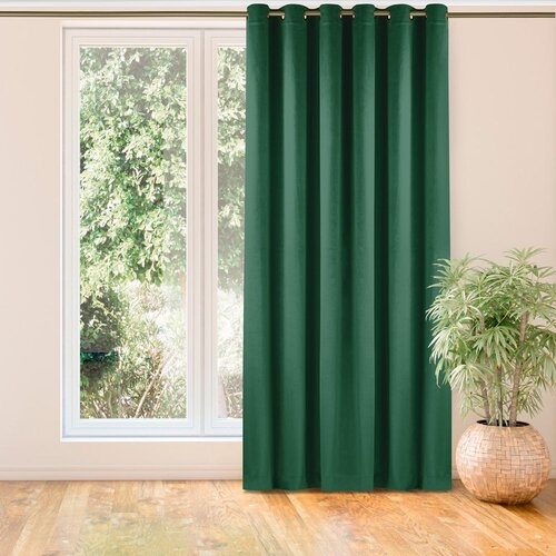  Curtain VILA color bottle green style classic golden gold metal eyelets velvet 200x175 HOMEDE Slike