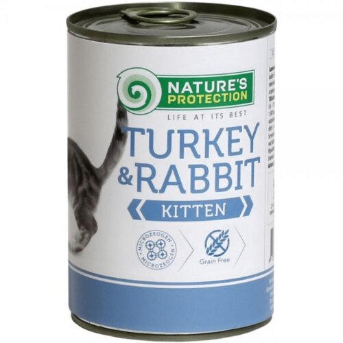 Natures Protection np kitten turkey&rabbit - 400g Cene