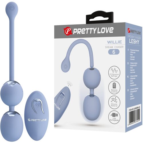 Pretty Silikonske vaginalne kuglice Love Willie sa vibracijom i daljinskim upravljanjem BI 14548W A5 Slike