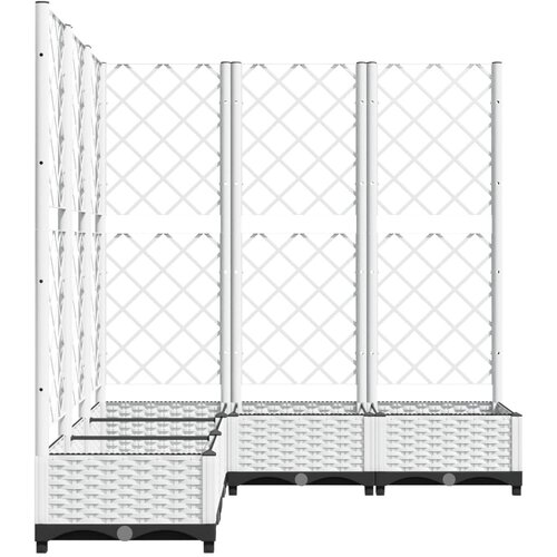  Vrtna sadilica s re&amp;scaron;etkom bijela 120 x 120 x 121,5 cm PP Slike