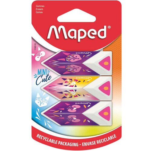 Maped Radirka Cute Mini Pyramid, 3 kosi, sortirano Slike