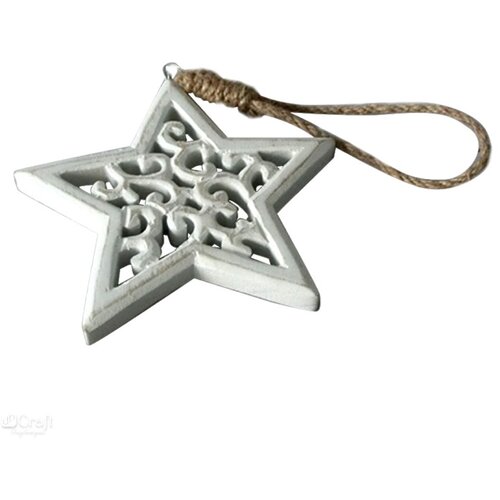 Drveni ornament Zvezda 11.5 cm Cene