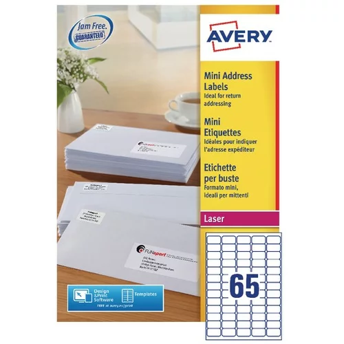 Avery Zweckform Etikete za pošiljateljev naslov 38,1 x 21,2 mm 1/100