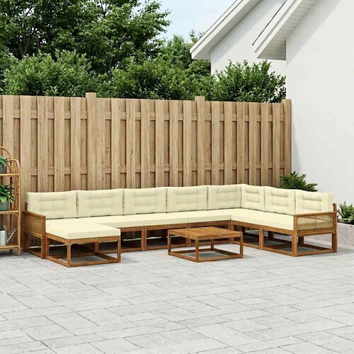  Set vanjskih sofa 9 pcs Prirodna i krem Cene