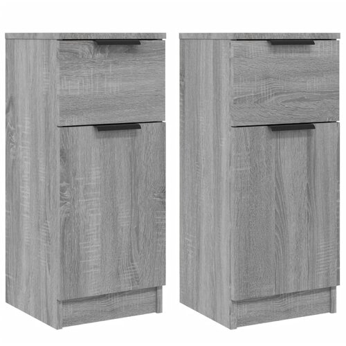 Maison Chic Komoda - Predalnik 2 kosa siva sonoma 30x30x70 cm konstruiran les, (21722120) Slike