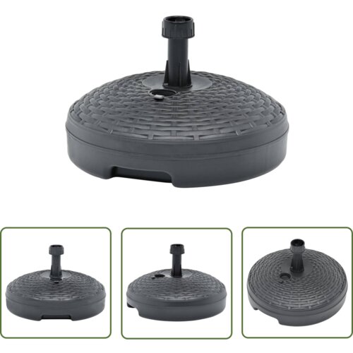 The Living Store Podstavek za senčnik pesek / voda 20 L antracit plastični ratan - Podstavek Za Senčnik, (21742606) Cene