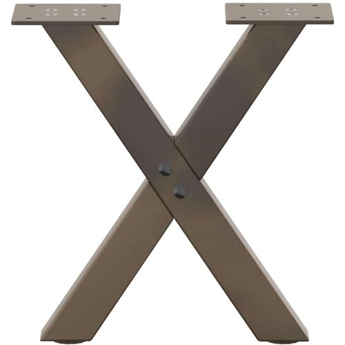  Noge za stolić X-oblika 2 kom prirodni čelik 30x(30-31)cm čelik Slike