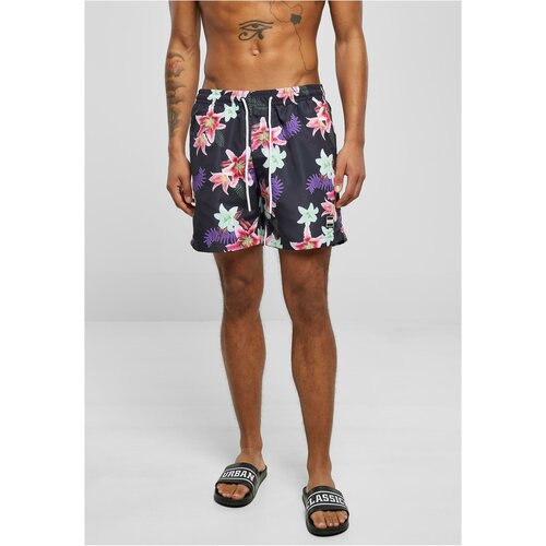 Urban Classics Plus Size Patterned swimsuit shorts dark jungle aop Cene
