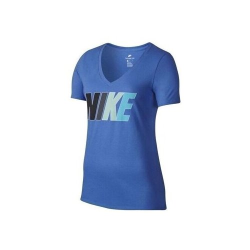 Nike Majice s kratkimi rokavi Teeflavor Burts Modra Slike