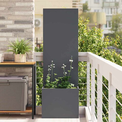 vidaXL Vrtni Sadič s Dekorativnom Pločom Antracit 50 x 140 cm Cijene