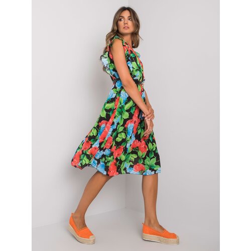 Fashion Hunters Black and red pleated dress Cene