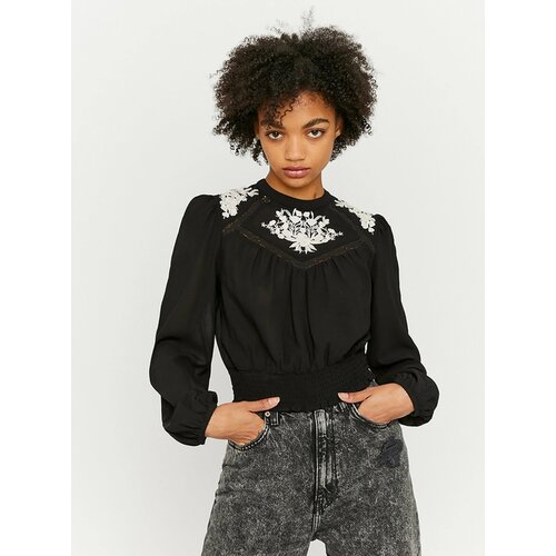TALLY WEiJL Black blouse with embroidery - Women Slike