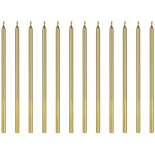 PARTY DECO svečke za rojstni dan navadne, zlate, 14 cm Cene