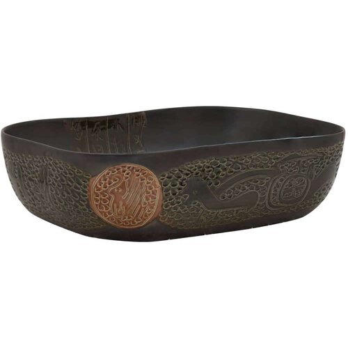  Nadpultni umivalnik črn pravokoten 48x37,5x13,5 cm ke Slike