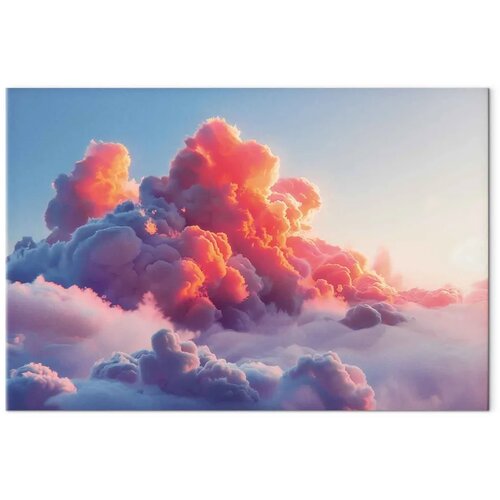  Slika - Twilight Spectacle: Clouds in Shades of Pink and Violet 60x40 Cene