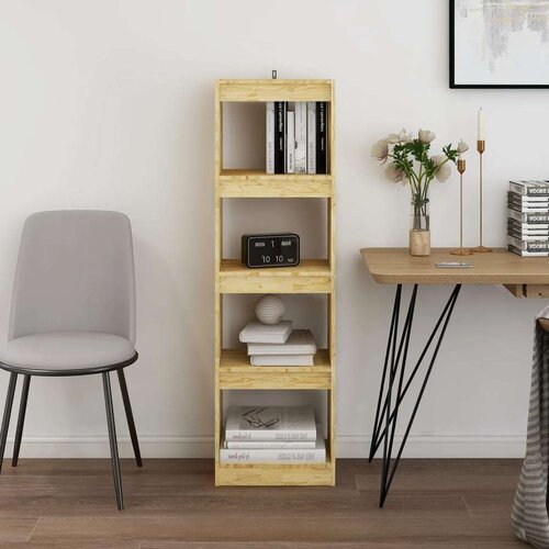 VidaXL knjižna omara za razdelitev prostora 40x30x135,5 cm borovina Slike