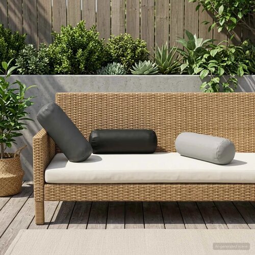  Presvlaka za jastuk 2 pcs HEERLEN Siva &Oslash; 15 x 40 cm Poliester - Siva &Oslash; 15 x 40 cm 2 Cijene