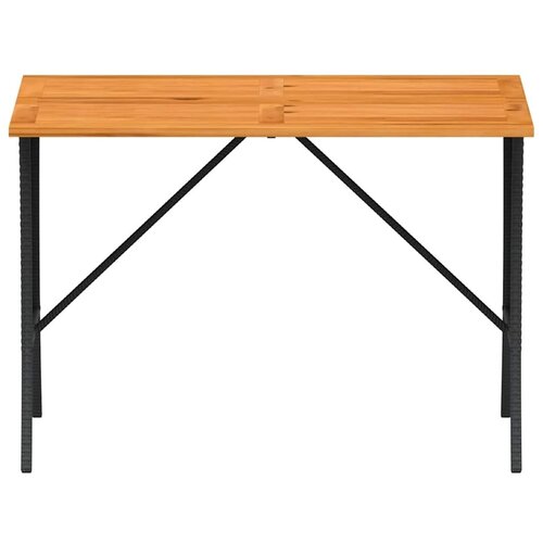  Vrtni stol s pločom od akacije crne boje 105x75x72 cm poliratan - Crna 1 Slike