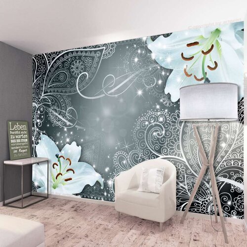  Samoljepljiva foto tapeta - Oriental Wings (Grey) 343x245 Slike