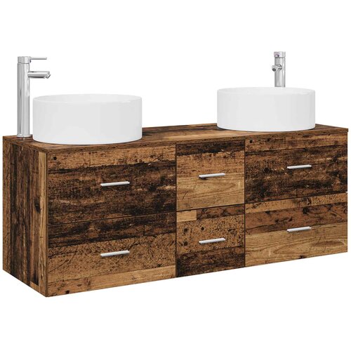 Set namje&amp;scaron;taja za kupaonicu 3 kom. Staro drvo Smeđa 49.5 x 44.5 x 65.5 cm Slike