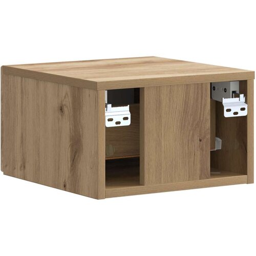  Noćni ormarić za montažu na zid s ladicama 2 pcs Hrast artisan Slike