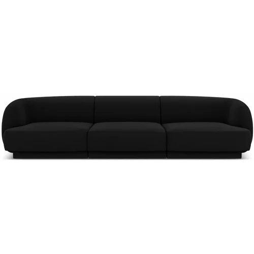 Micadoni Home Sofa crni baršun 259 cm Miley -